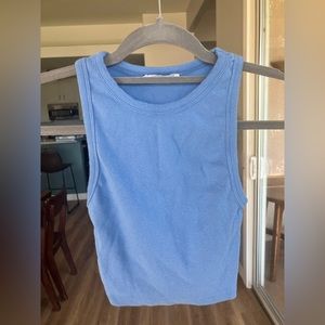 Sky blue Zara tank top.